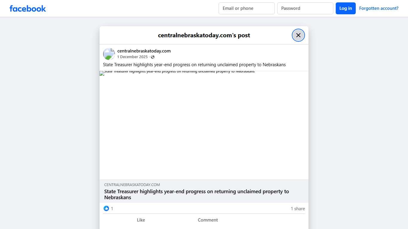 State Treasurer highlights... - centralnebraskatoday.com | Facebook